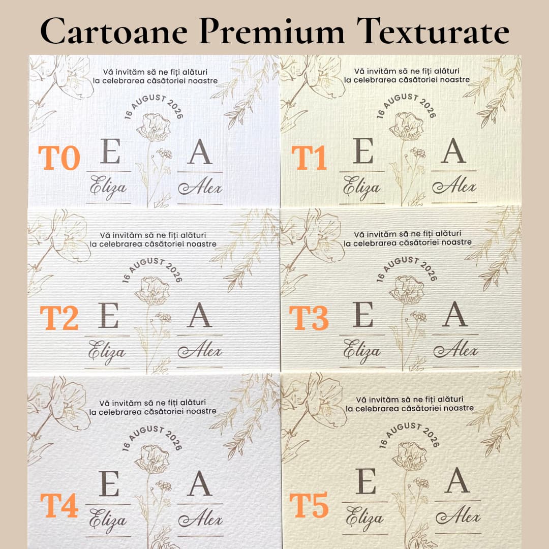 Carton Texturat Print Invitatii