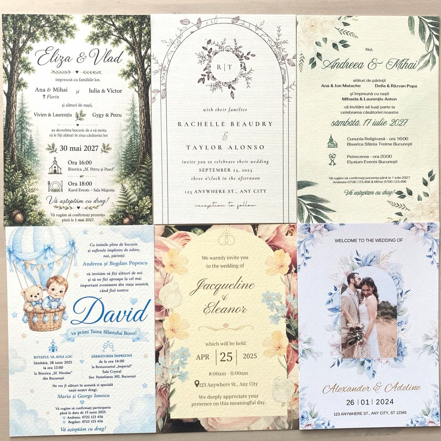 Print Invitatii Pe Diverse Cartoane